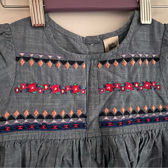 Oshkosh soft denim dress with embroidered detail - Picture 2 of 4
